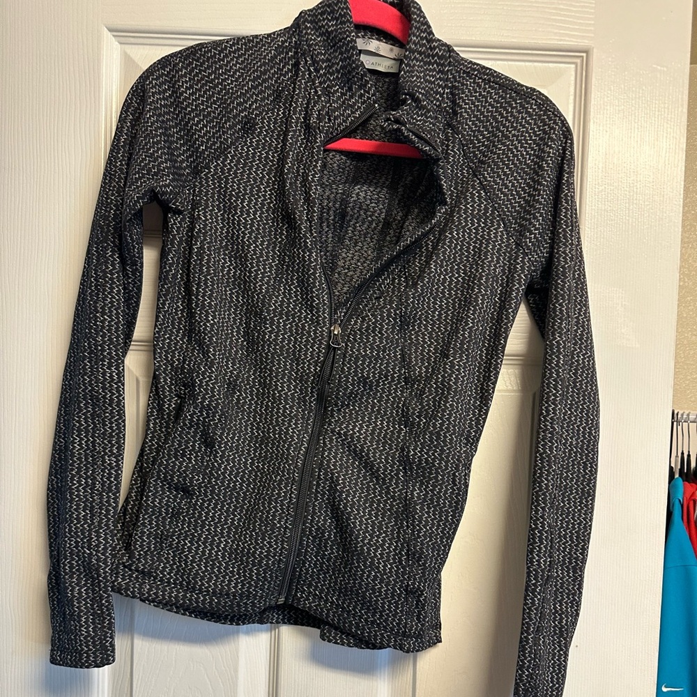 Athleta Black and White Textured Jacket
